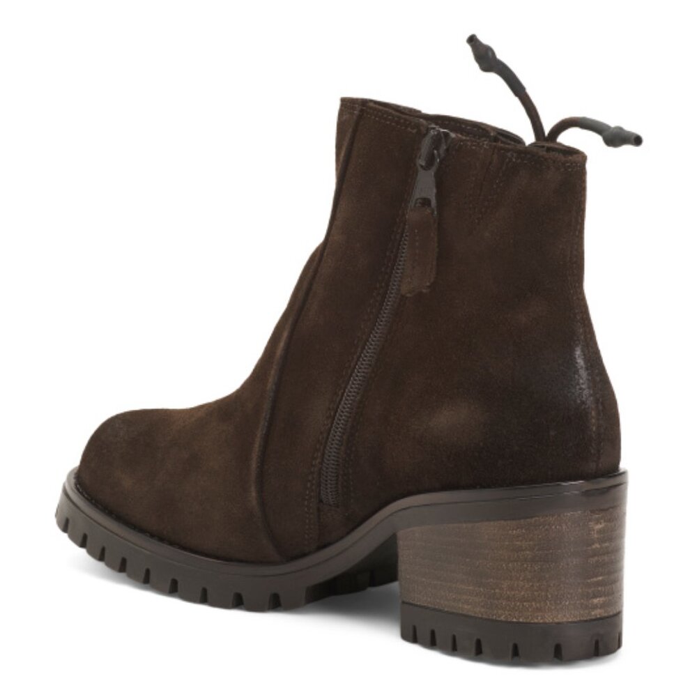 NEW MIZ MOOZ Suede Maiden Booties in chocolate for women 1225 6t3